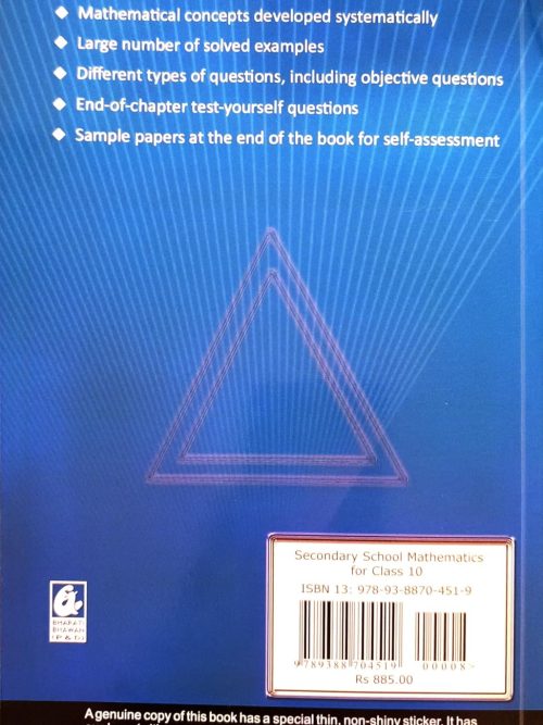 Secondary School Mathematics for Class 10 - CBSE - by R.S. Aggarwal Examination 2025-26