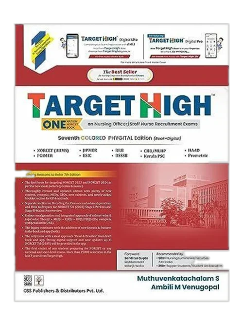 CBS Publishers and Distributors Private Limited Target High  - One Nation One Book on Nursing Officer/Staff Nurse Recruitment Exams (English, Paperback, Srinivasan Muthuvenkatachalam