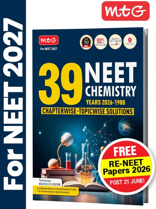 MTG NEET PYQ 39 Years Chemistry Book For 2026-2027 Exam | Chapterwise Topicwise Solved Question Papers | Free Video Solutions | AI Powered Digital Resource