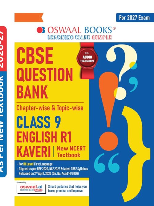 Oswaal CBSE Class 9 English Question Bank Chapter-wise & Topic-wise | Based on new NCERT Textbook Kaveri |Includes Summary, Competency-Based Question,...