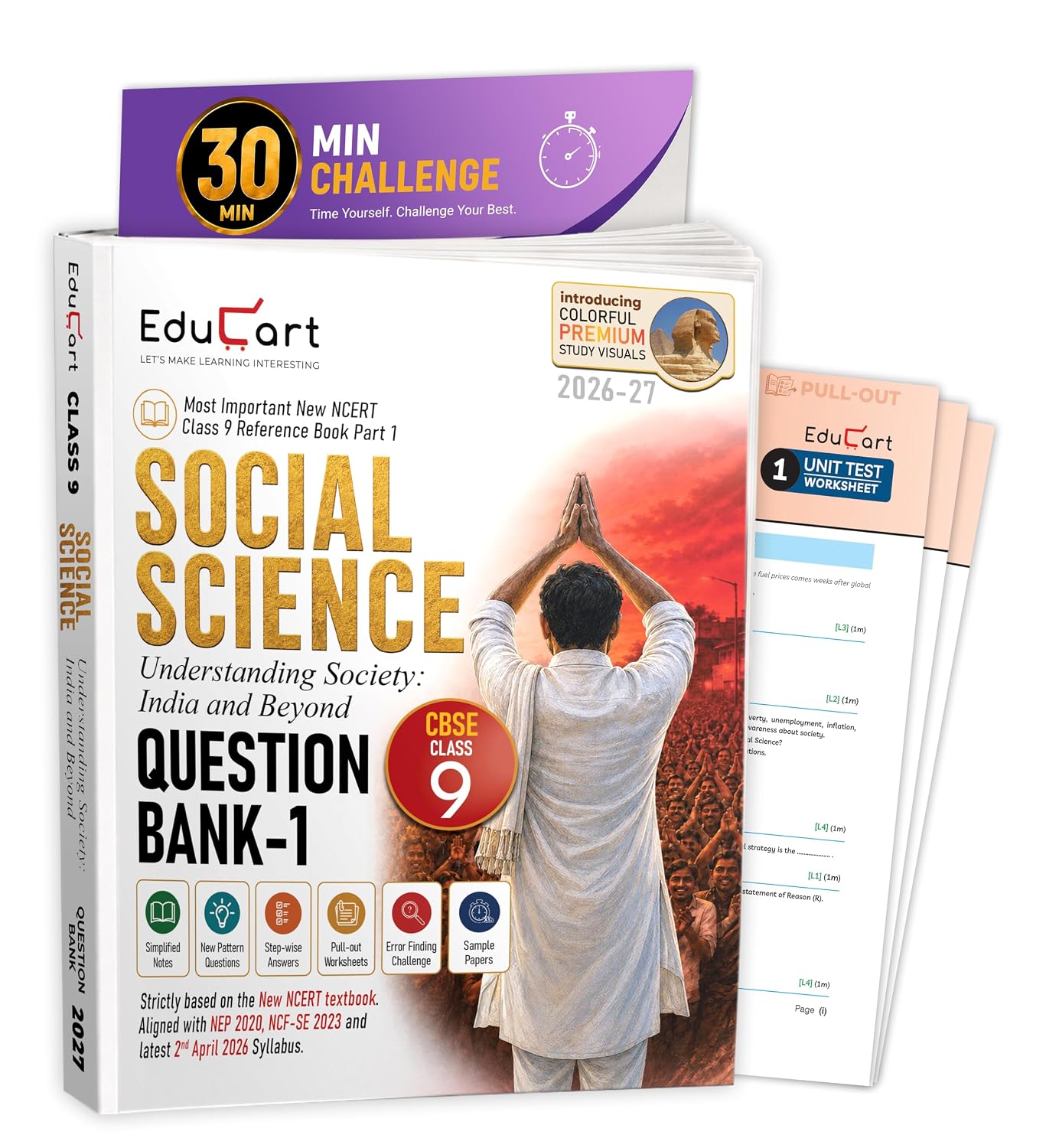 Educart CBSE Class 9 Social Science (SST) Question Bank 2026-27 | Understanding Soc. India & Beyond PART-1 | Most Important Reference Book for 2027 ... extra) (NCERT Class 9 All Books 2026-27)